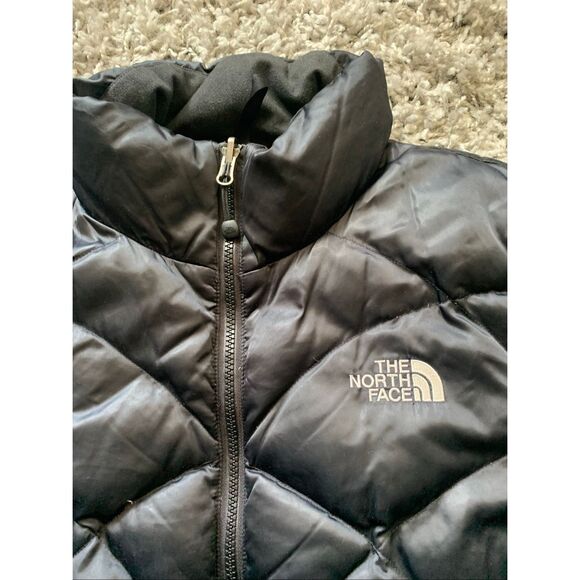 THE NORTH FACE Aconcagua black PUFFER 550 DOWN COAT JACKET sz L - Picture 7 of 9